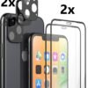 Iphone Screen Protector 2x + Camera Protector 2x - Screen Protector - Tempered Glass - Full Coverage - Fingerprint Compatible