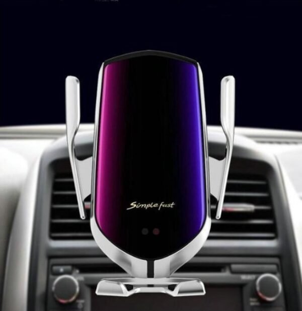 Car Phone Holder with Wireless Charger and Car Mount-360 Degree Rotation with Infrared - Smartphone holder with wireless charging