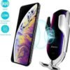 Car Phone Holder with Wireless Charger and Car Mount-360 Degree Rotation with Infrared - Smartphone holder with wireless charging