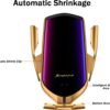 Car Phone Holder with Wireless Charger and Car Mount-360 Degree Rotation with Infrared - Smartphone holder with wireless charging