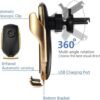 Car Phone Holder with Wireless Charger and Car Mount-360 Degree Rotation with Infrared - Smartphone holder with wireless charging