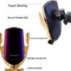 Car Phone Holder with Wireless Charger and Car Mount-360 Degree Rotation with Infrared - Smartphone holder with wireless charging