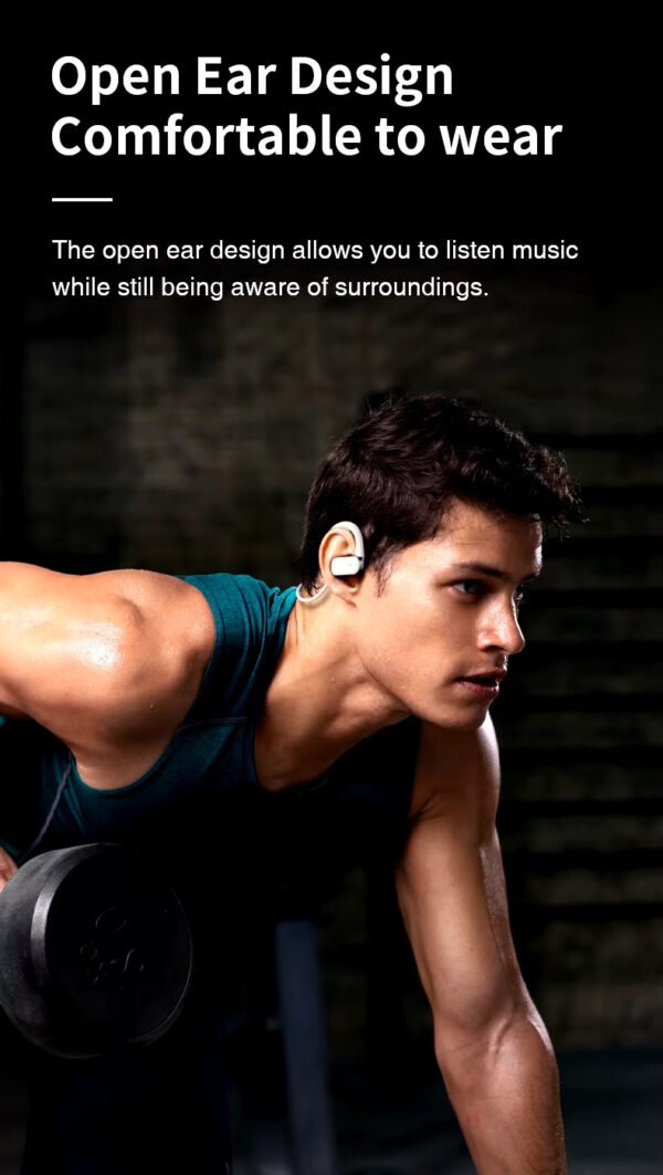 Wireless on-ear Earphones - with charging case - Bluetooth Earphones - Suitable for Apple and Android - Touch Control Open Ear waterproof earphones Earphones