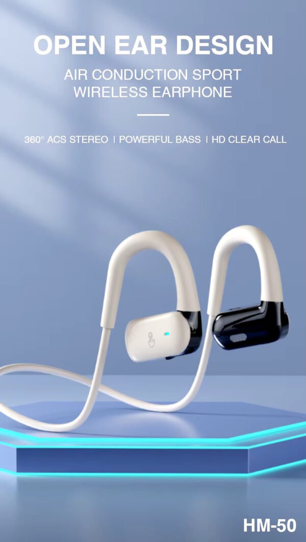 Wireless on-ear Earphones - with charging case - Bluetooth Earphones - Suitable for Apple and Android - Touch Control Open Ear waterproof earphones Earphones
