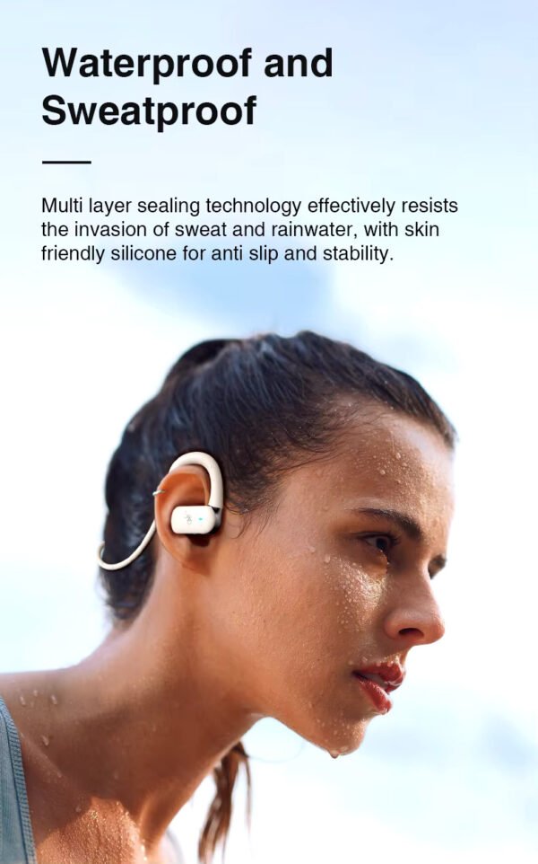 Wireless on-ear Earphones - with charging case - Bluetooth Earphones - Suitable for Apple and Android - Touch Control Open Ear waterproof earphones Earphones