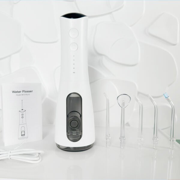 Waterflosser - Monddouche - Elektrisch Flosapparaat - Draadloos En Oplaadbaar - 5 Opzetstukken