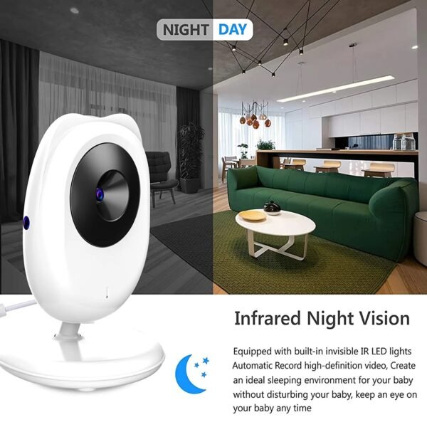 Babyfoon met camera draagbare camera LCD nachtzicht intercom, baby monitor