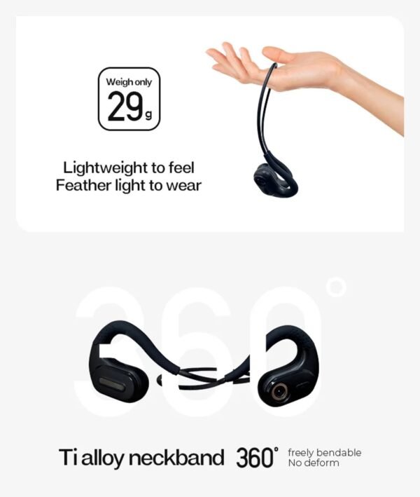 Wireless on-ear headphones with detachable microphone - Open Ear sports headphones - Bluetooth headphones