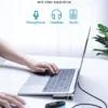 12-in-1 USB-C Hub Adapter - USB C Docking Station with Dual HDMI