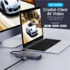 Docking Station with 2x HDMI 4K- USB C HUB 12 in 1- Ethernet, 4x USB, USB C charging, Micro/SD card reader Hub – USB Splitter
