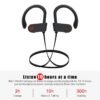Sports Ear hook Earphone sweat-Proof Waterproof Bluetooth 5.3 Stereo Earbuds – Secure Fit for Sports & Gym