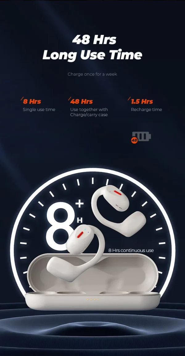 Touch Control Open Ear Waterproof Bluetooth Earphones