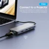 Docking Station with 2x HDMI 4K- USB C HUB 12 in 1- Ethernet, 4x USB, USB C charging, Micro/SD card reader Hub – USB Splitter