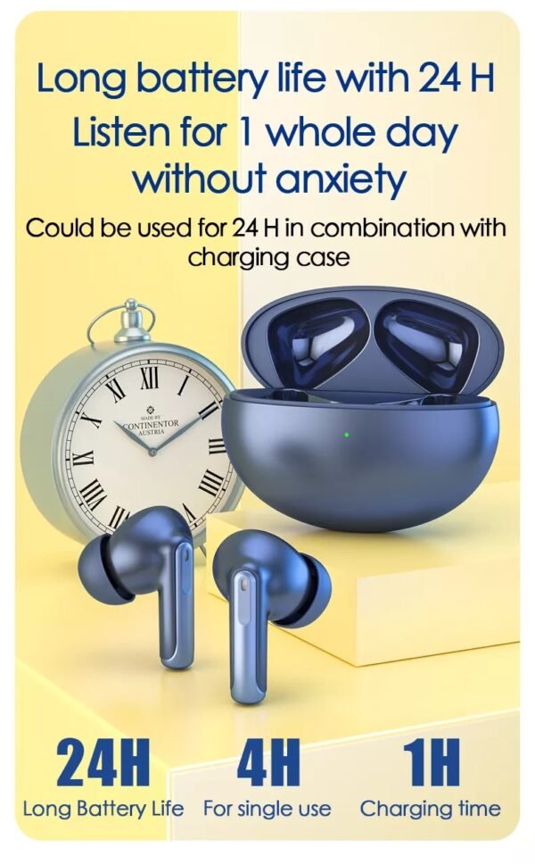 Active Noise Cancelling Wireless Earbuds with Charging Case