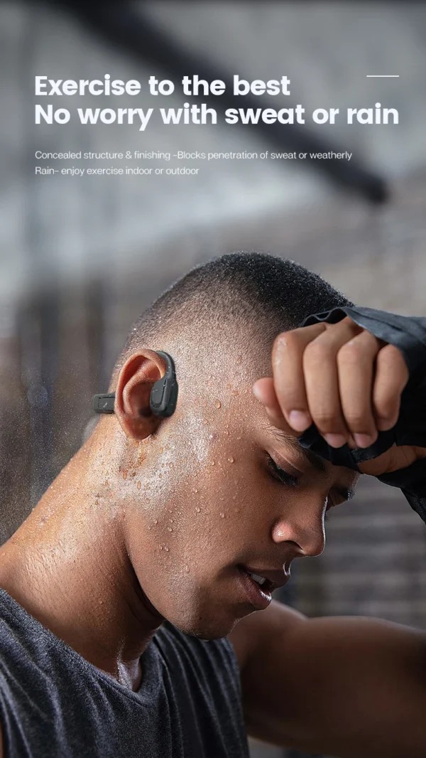 Sports Fully Wireless On-Ear Earphones - Bone Conduction - Sports Headphones - Bluetooth Earphones - Suitable for Apple and Android - Open Ear Waterproof Earphones Earphones