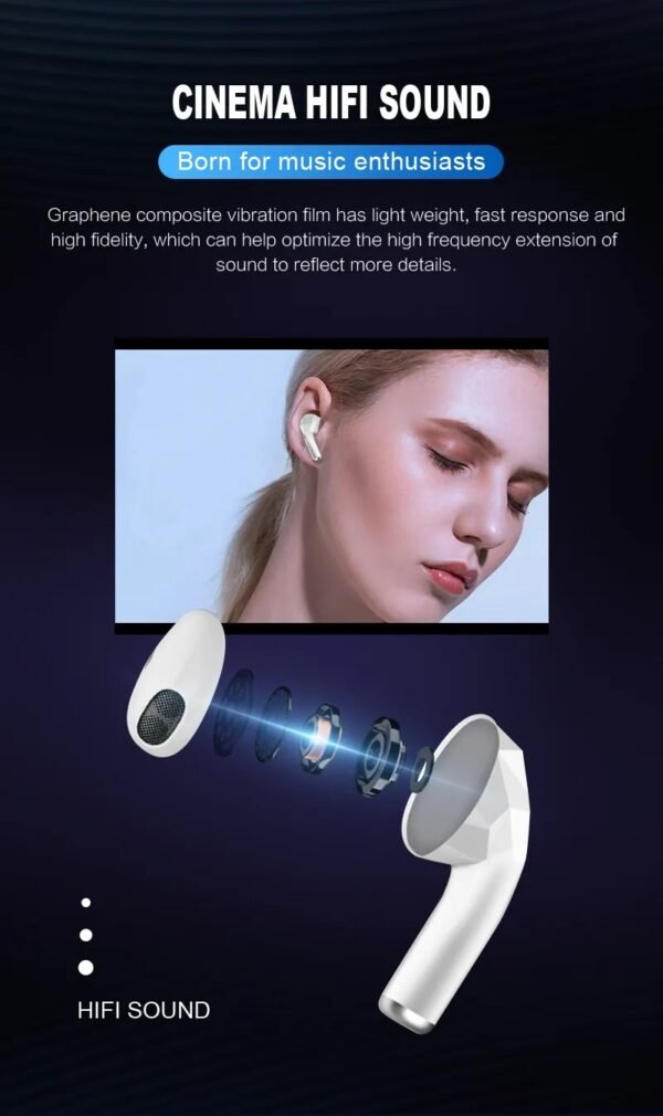 Wireless Bluetooth in-ear earphones
