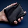 Men Short Wallet High Quality Black Leather