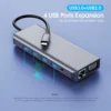 Docking Station with 2x HDMI 4K- USB C HUB 12 in 1- Ethernet, 4x USB, USB C charging, Micro/SD card reader Hub – USB Splitter