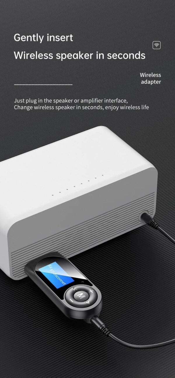 Bluetooth Receiver + Transmitter 2 In 1, Bluetooth adapter, connect to two devices, with display