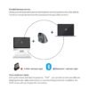 Vertical Bluetooth+Wireless Ergonomic Rechargeable Gaming Mouse, with display, Right-handed, silent click, light-up RGB, 3200 adjustable DPI, 8 keys, Multi-function buttons