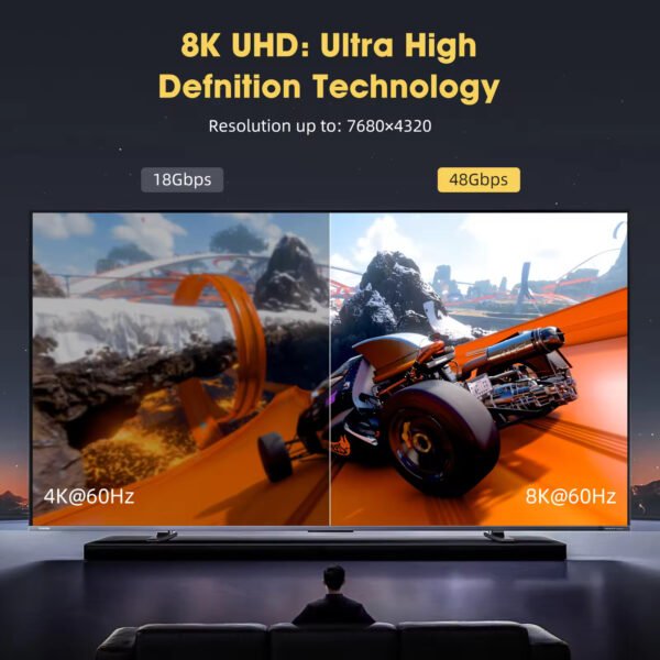 HDMI Switch - 2-in-1 Out / 1-in-2 Out – Bi-directional – Supports 4K-60Hz, 1080p-120Hz