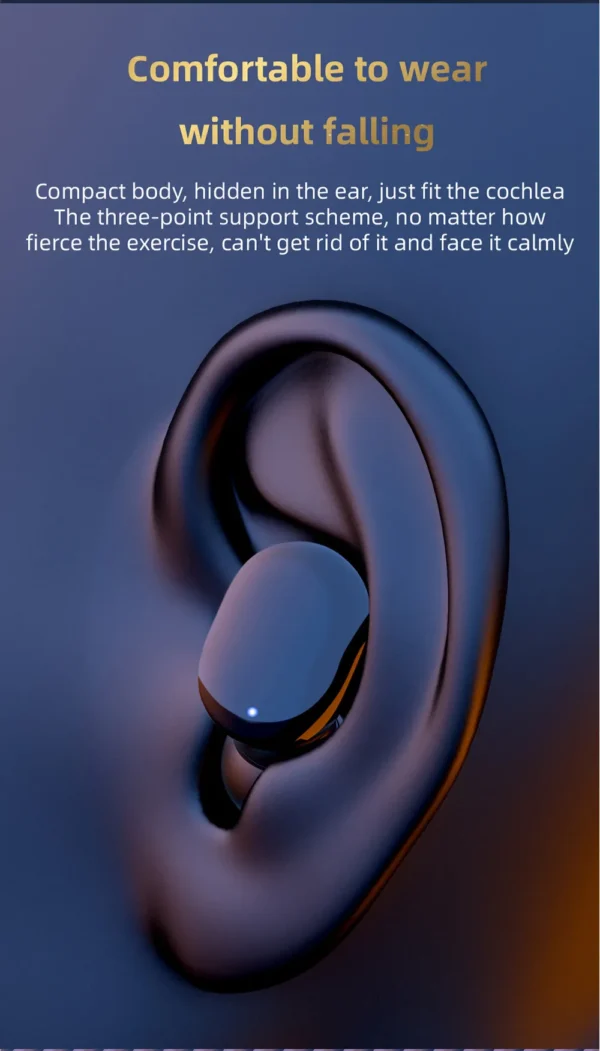 Sports Ear hook Earphone sweat-Proof Waterproof Bluetooth 5.3 Stereo Earbuds – Secure Fit for Sports & Gym (Copy)