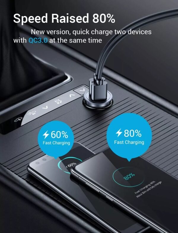 Autolader USB A & USB C - autolader 2 poorten