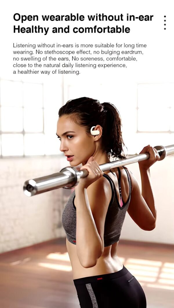 Wireless on-ear Earphones - with charging case - Bluetooth Earphones - Suitable for Apple and Android - Touch Control Open Ear waterproof sports earphones Earphones