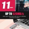 Snelle usb-drive 500MB/sec, snelle externe schijf, Memory Stick, USB flash drive