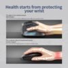Vertical Bluetooth+Wireless Ergonomic Rechargeable Gaming Mouse, with display, Right-handed, silent click, light-up RGB, 3200 adjustable DPI, 8 keys, Multi-function buttons