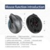 Vertical Bluetooth+Wireless Ergonomic Rechargeable Gaming Mouse, with display, Right-handed, silent click, light-up RGB, 3200 adjustable DPI, 8 keys, Multi-function buttons