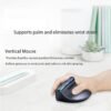 Vertical Bluetooth+Wireless Ergonomic Rechargeable Mouse, Right-handed, Silent Click, Luminous RGB, 2400 Adjustable DPI, 8 Keys