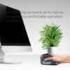 Vertical Bluetooth+Wireless Ergonomic Rechargeable Gaming Mouse, with display, Right-handed, silent click, light-up RGB, 3200 adjustable DPI, 8 keys, Multi-function buttons