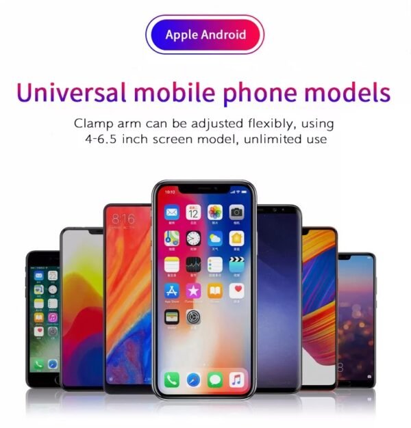 Car Phone Holder with Wireless Charger and Car Mount-360 Degree Rotation with Infrared - Smartphone holder with wireless charging