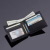 Men Short Wallet High Quality Black Leather