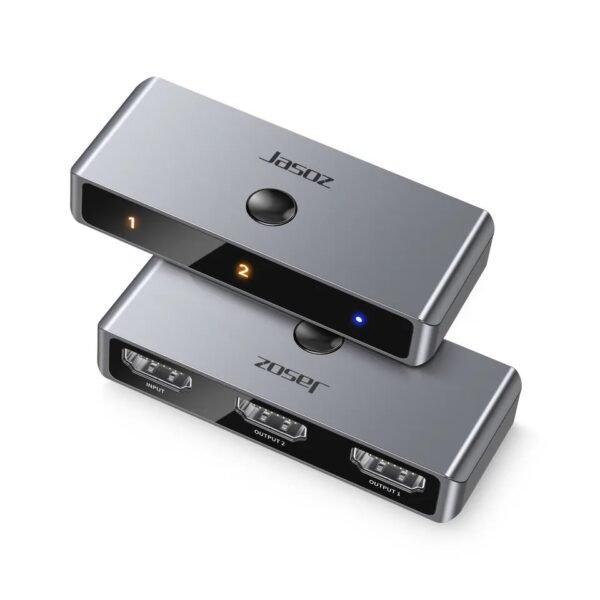 HDMI Switch - 2-in-1 Out / 1-in-2 Out – Bi-directional – Supports 4K-60Hz, 1080p-120Hz