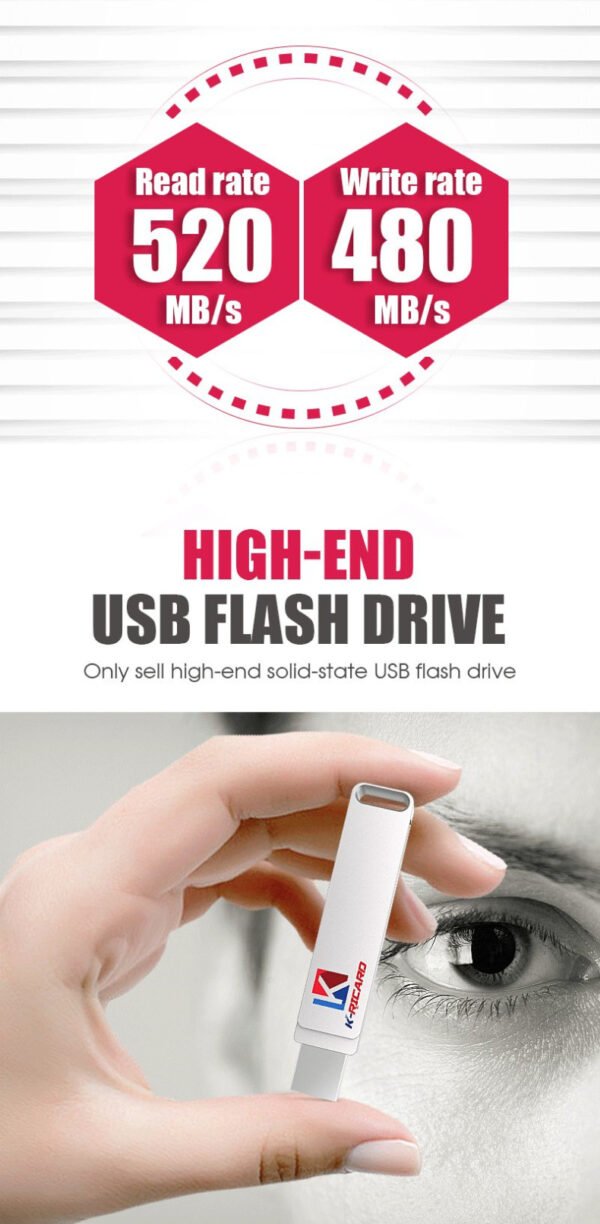 Snelle usb-drive 500MB/sec, snelle externe schijf, Memory Stick, USB flash drive