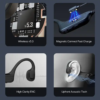 Sports Fully Wireless On-Ear Earphones - Bone Conduction - Sports Headphones - Bluetooth Earphones - Suitable for Apple and Android - Open Ear Waterproof Earphones Earphones