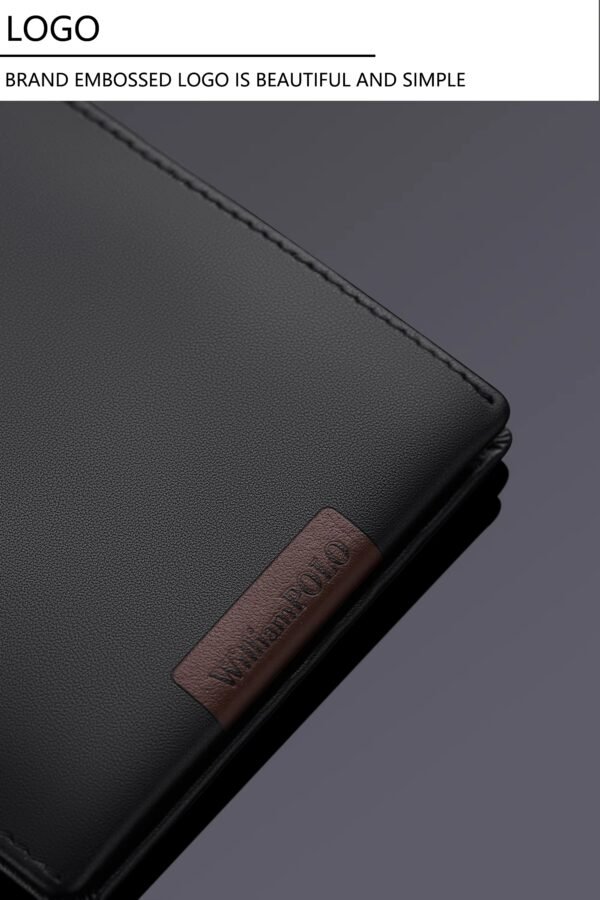 Men Short Wallet High Quality Black Leather