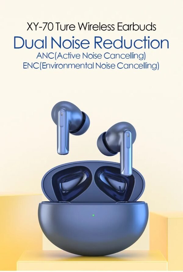 Active Noise Cancelling Wireless Earbuds with Charging Case