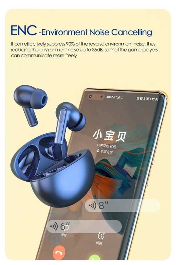 Active Noise Cancelling Wireless Earbuds with Charging Case