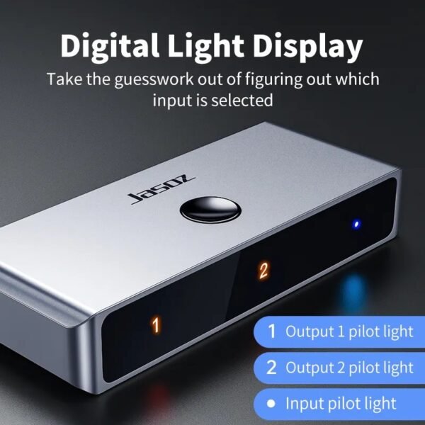HDMI Switch - 2-in-1 Out / 1-in-2 Out – Bi-directional – Supports 4K-60Hz, 1080p-120Hz