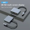 Type C Adapter - USB-C to 2X HDMI - 4K DUAL HDMI HUB - HDMI adapter for Apple Macbook Windows - USB C to Dual HDMI - 4K@60hz/30hz - Dual HDMI