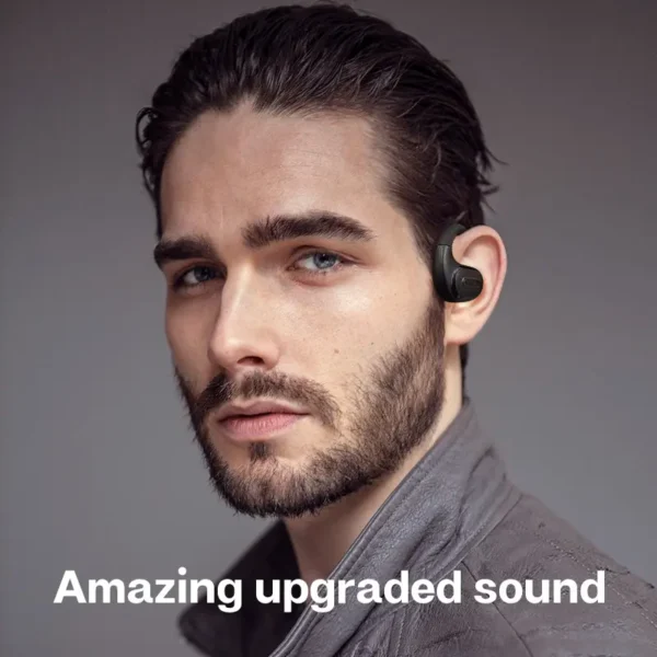 Wireless on-ear headphones with detachable microphone - Open Ear sports headphones - Bluetooth headphones