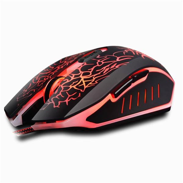 Gaming muis, mouse, RGB verlichting, 6 Knoppen