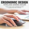 Draadloos+bluetooth gaming muis, ergonomisch ontwerp, stille klik, lichtgevende RGB, instelbare DPI, oplaadbare