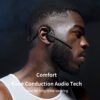 Wireless on-ear headphones with microphone