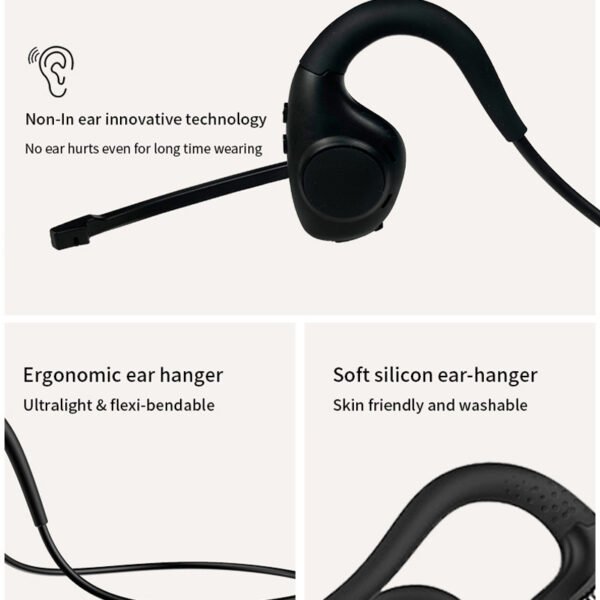 Wireless on-ear headphones with microphone