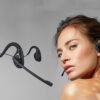 Wireless on-ear headphones with microphone