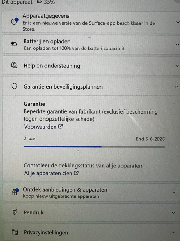 Microsoft Surface Laptop 5 i7-12 gen, touch, Garantie